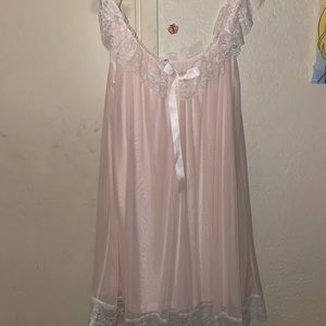 baby pink lace nightgown